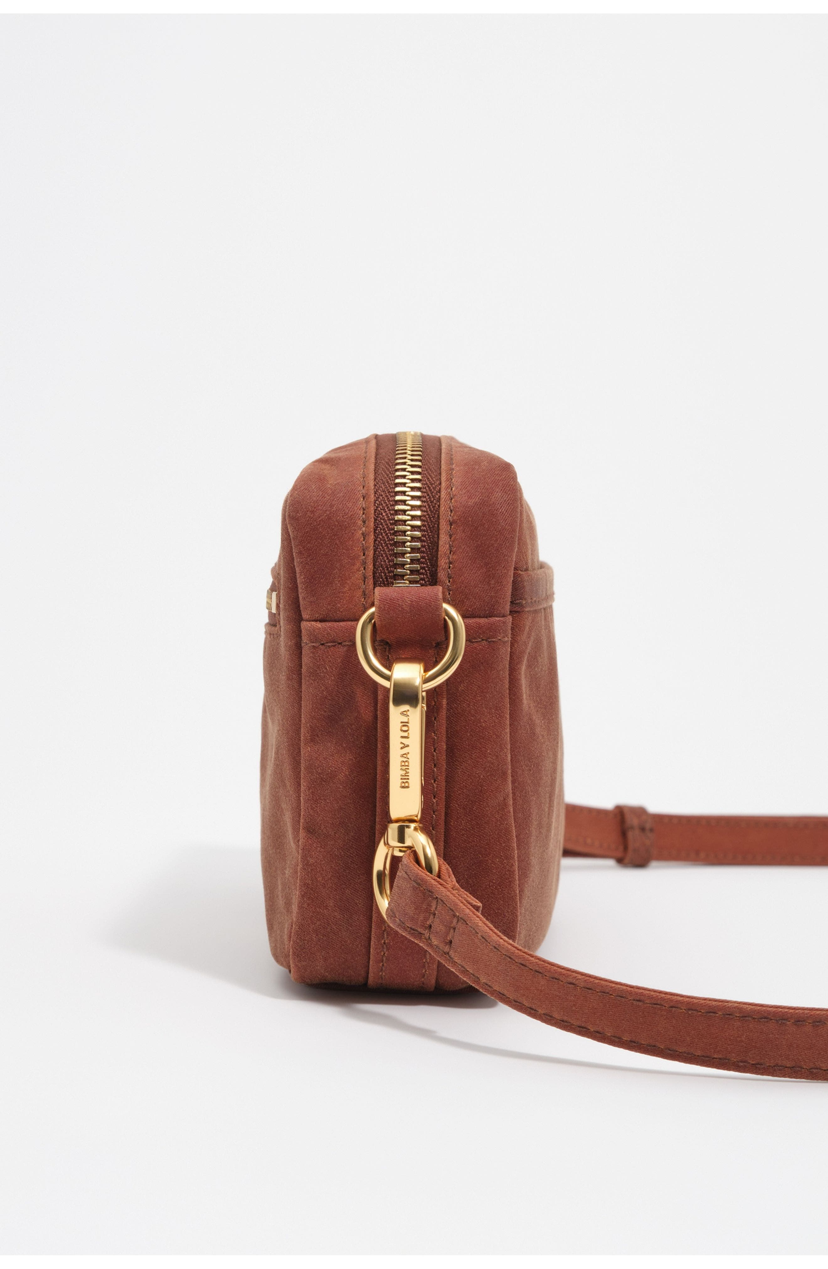 Small Coated Crossbody Bag, Alternate, color, RUST