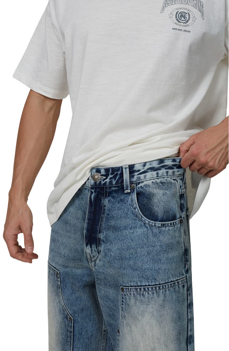 Good For Nothing Straight Leg Double Knee Wash Jeans, Alternate, color, Blue