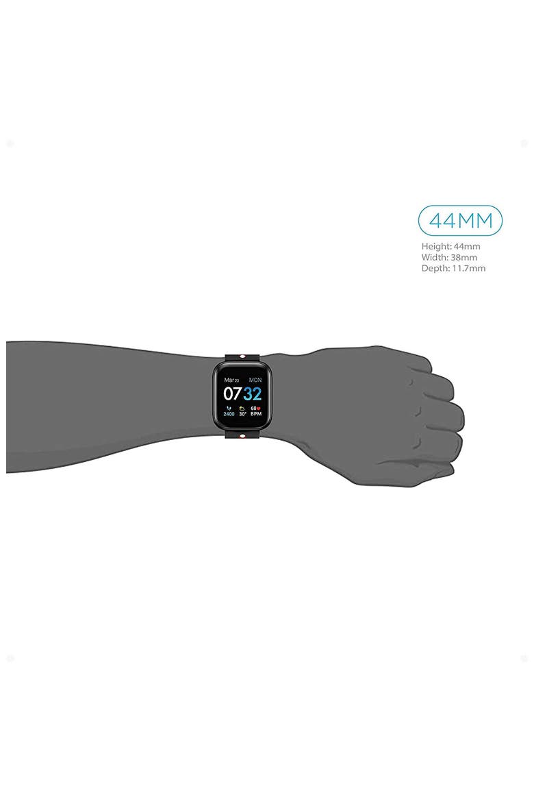 Men's iTouch Air 3 Smart Watch, 44mm, Alternate, color, BLACK CASE/ BLACK/ RED