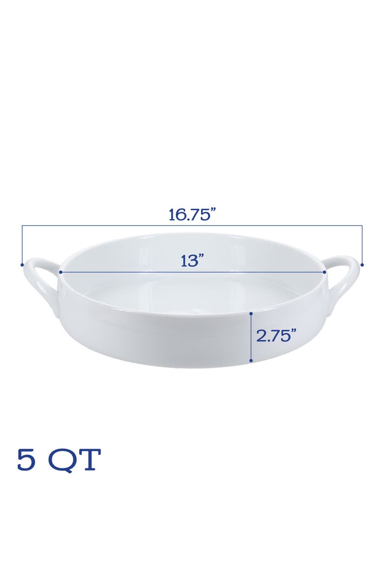 Taos Round 5-Quart Baking Dish, Alternate, color, WHITE