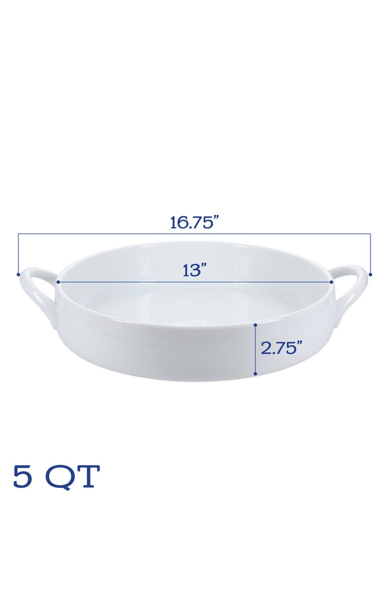 BIA Cordon Bleu Taos Round 5-Quart Baking Dish, Alternate, color, White