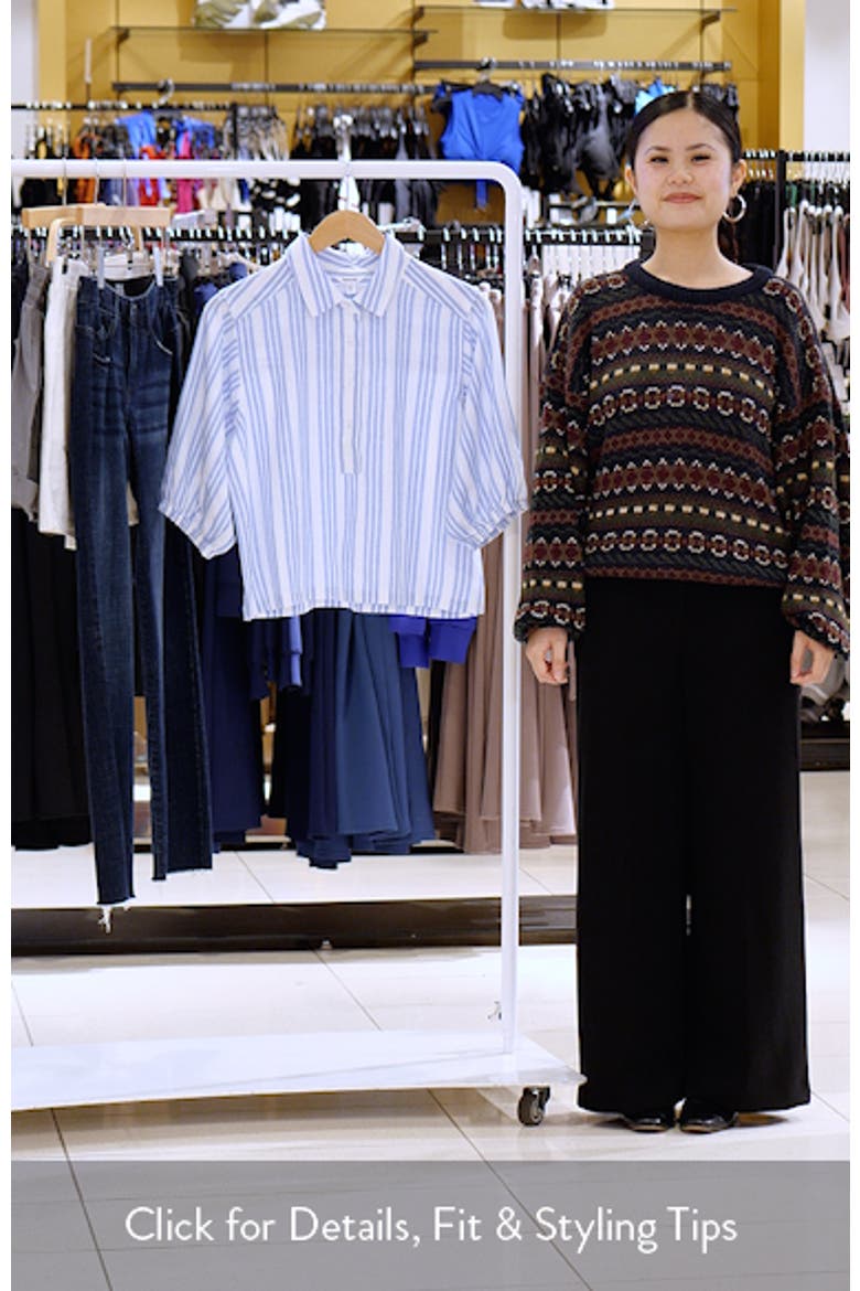 Allison Variegated Stripe Linen Blend Top video