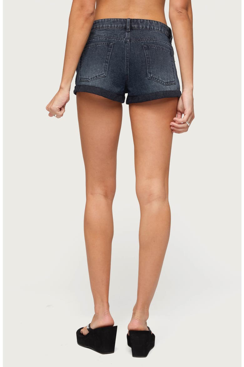 Rylin Low Rise Denim Shorts, Alternate, color, BLACK-WASHED