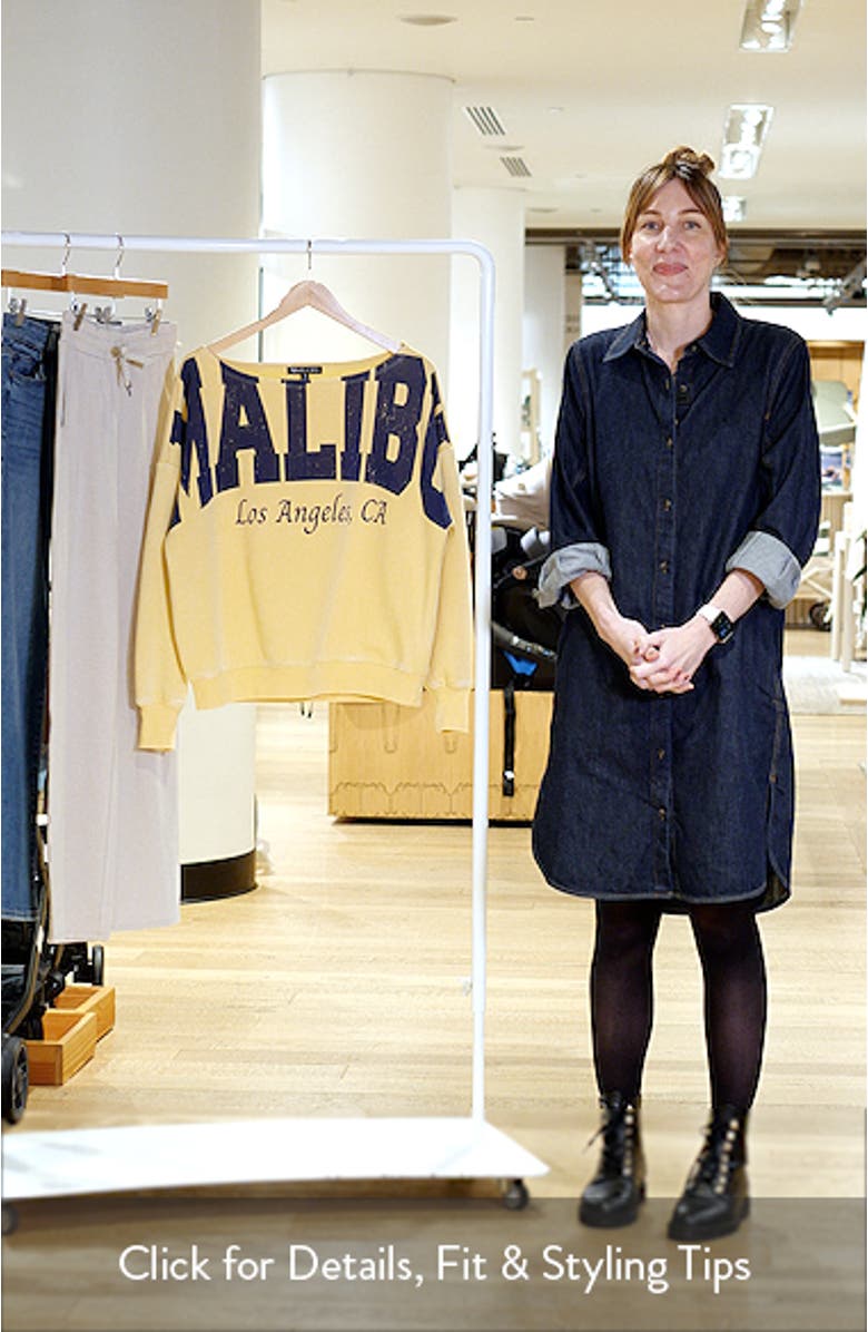 Malibu Off the Shoulder Graphic Sweatshirt, sales video thumbnail