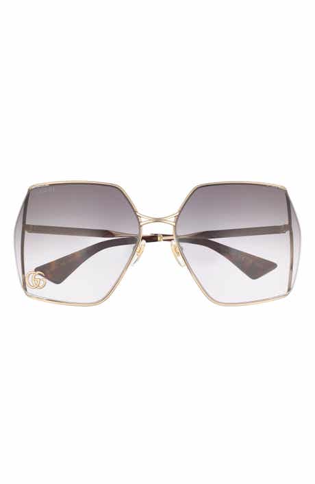 Gucci 65mm Oversize Rectangular Sunglasses