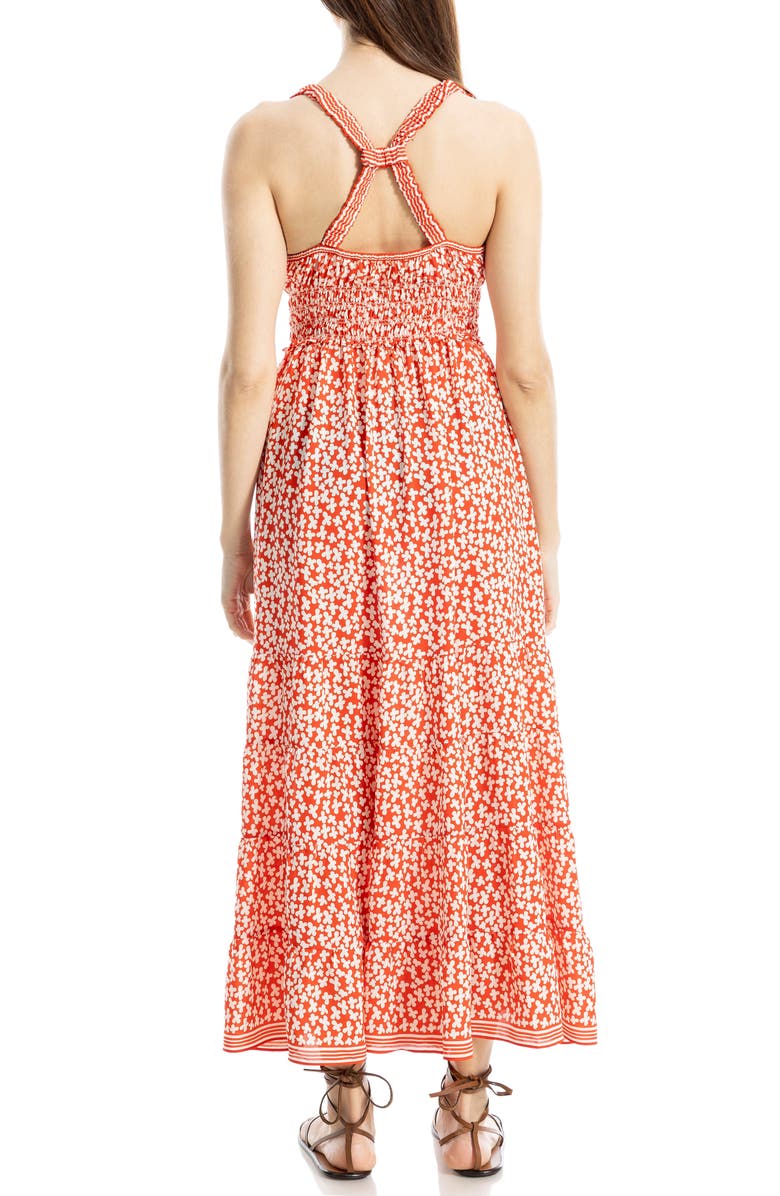 MAX STUDIO Print Sleeveless Maxi Sundress, Alternate, color, Red Blot Flowers