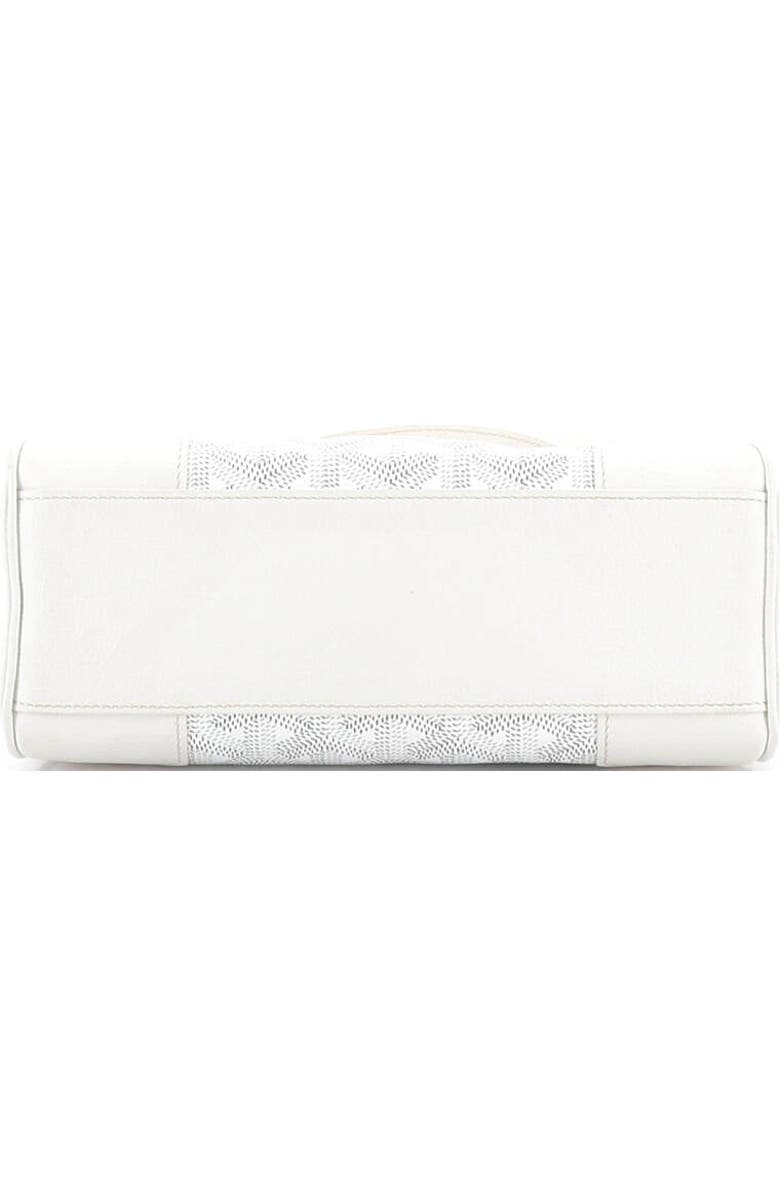 Pre-Owned Goyard Saigon Top Handle Bag Coated Canvas with Leather Mini, Alternate, color, White