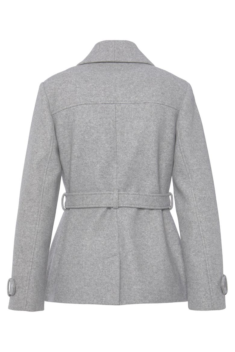 Short Belted Coat, Alternate, color, Grey-Mottled
