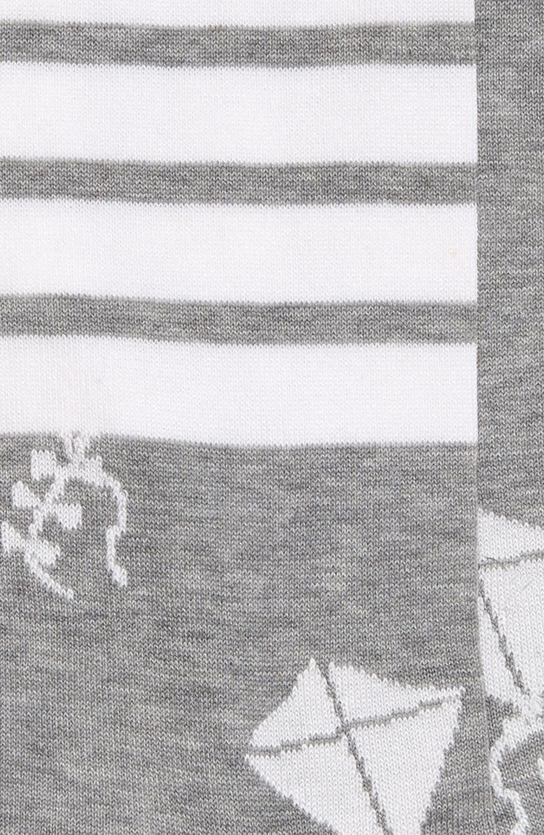 Thom Browne Bar Stripe Mid Calf Cotton Blend Socks, Alternate, color, 