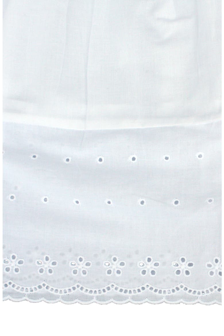 Cotton Eyelet Christening Gown, Alternate, color, WHITE
