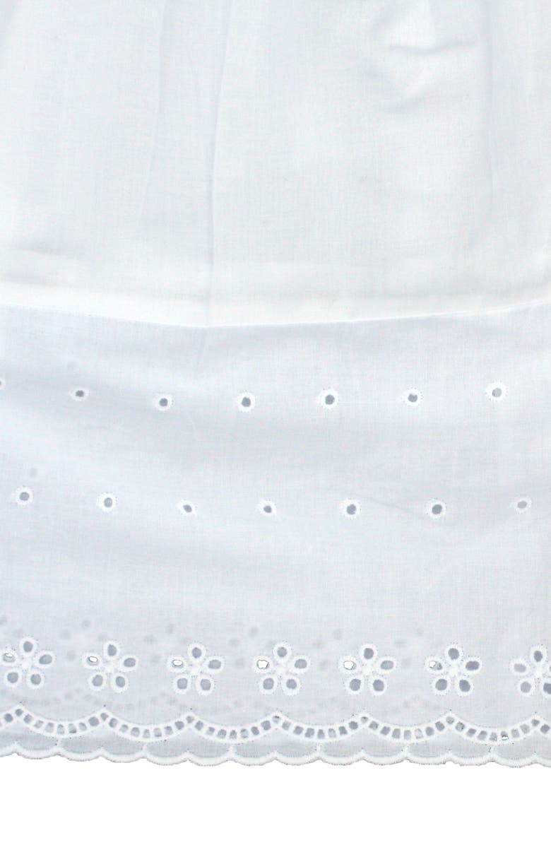 Little Things Mean a Lot Cotton Eyelet Christening Gown, Alternate, color, White