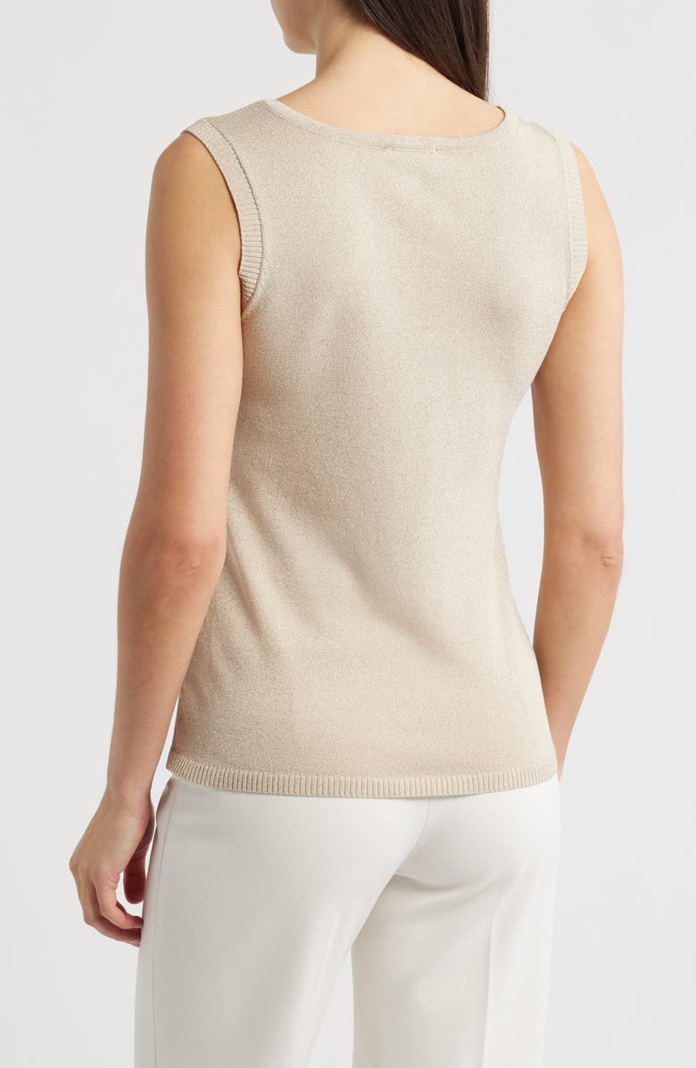Tahari ASL V-Neck Sweater Tank, Alternate, color,