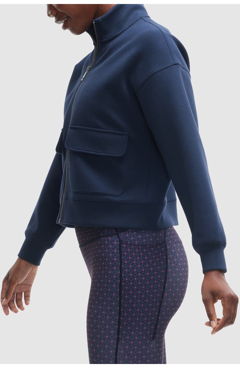 Peloton Tech Double Knit Full Zip, Alternate, color, Deep Navy