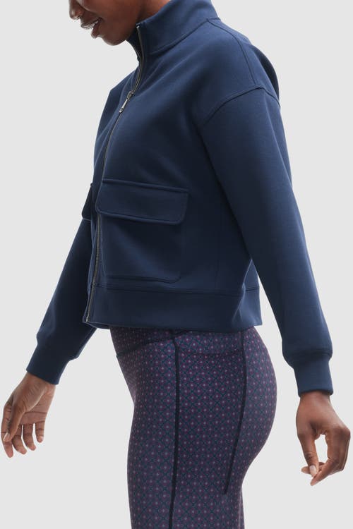 Peloton Tech Double Knit Full Zip In Deep Navy