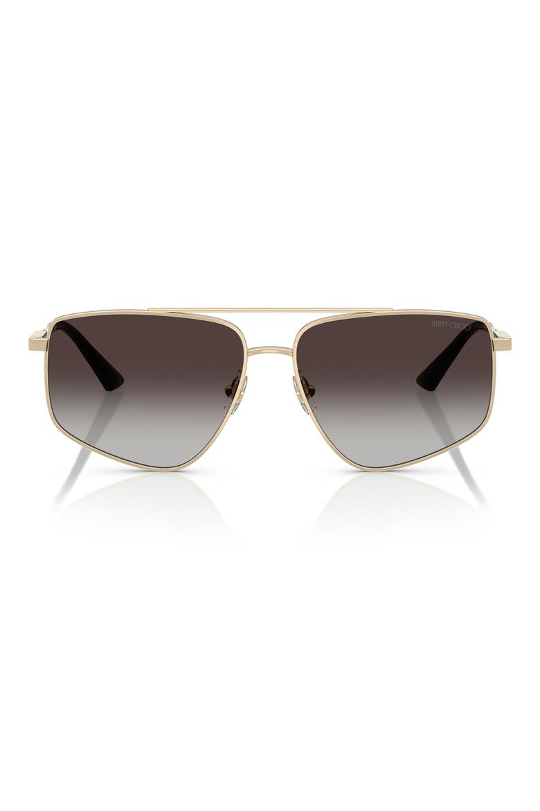 58mm Pilot Sunglasses, Main, color, GREY FLASH