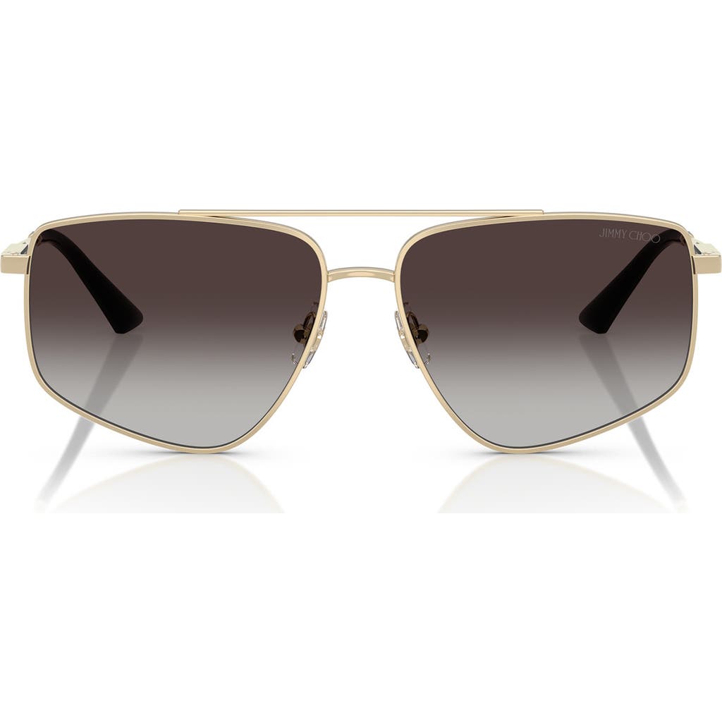 Jimmy Choo 58mm Pilot Sunglasses In Grey Flash