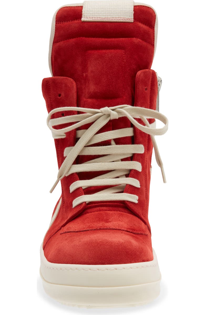 Rick Owens Geobasket High Top Sneaker, Alternate, color, Carnelian/ Milk/ Milk