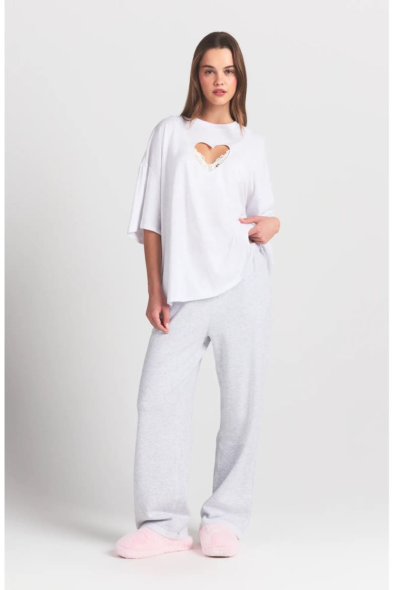 SKIMS Heart Cutout Pajama T-Shirt (Women) | Nordstrom
