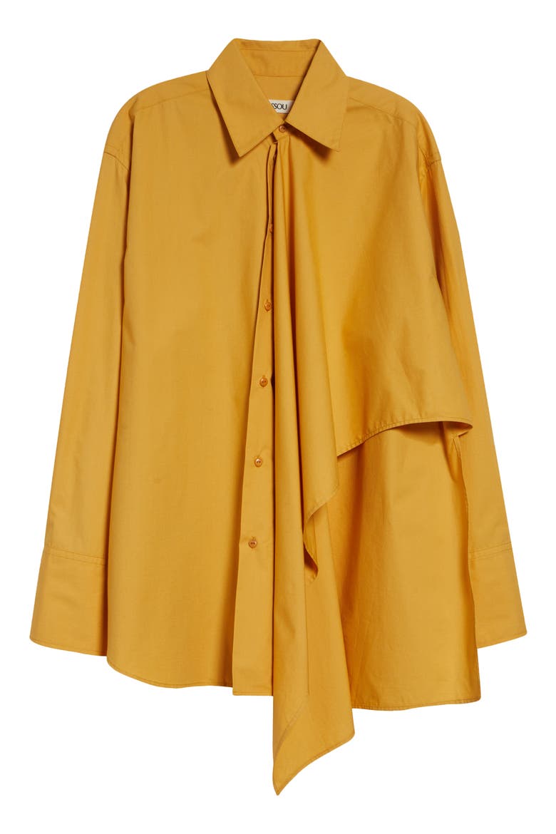 Tess Relaxed Fit Cascade Front Button-Up Shirt, Alternate, color, MARIGOLD