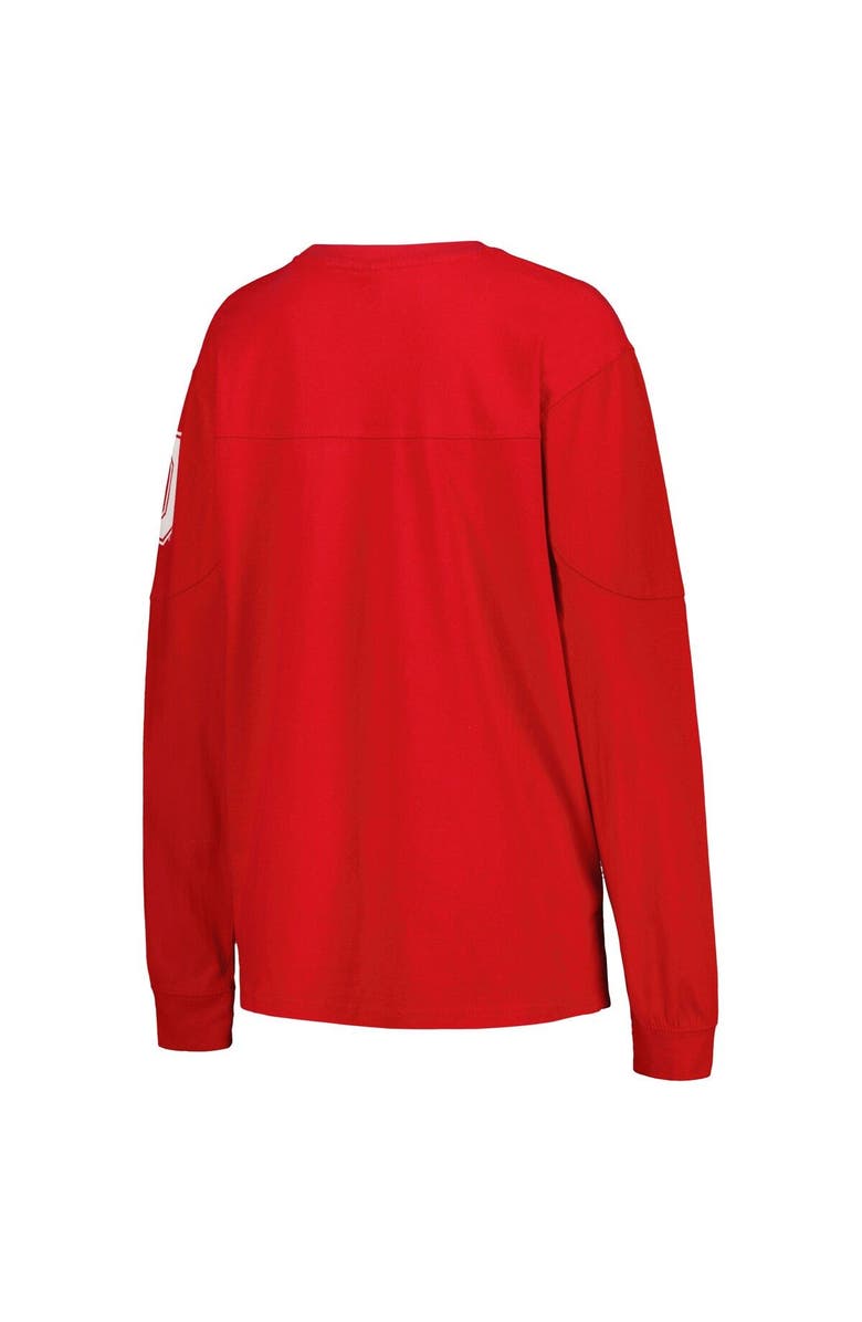 PRESSBOX Women's Pressbox Scarlet Ohio State Buckeyes Edith Long Sleeve T-Shirt, Alternate, color, Scarlet