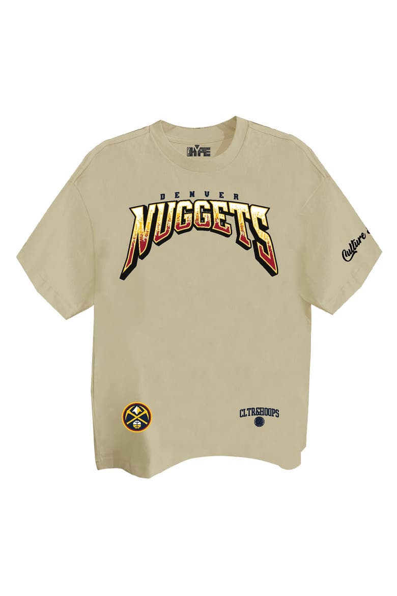 Unisex Two Hype Cream Denver Nuggets Drip & Dime Elevated Drop Shoulder T-Shirt, Alternate, color, Cream