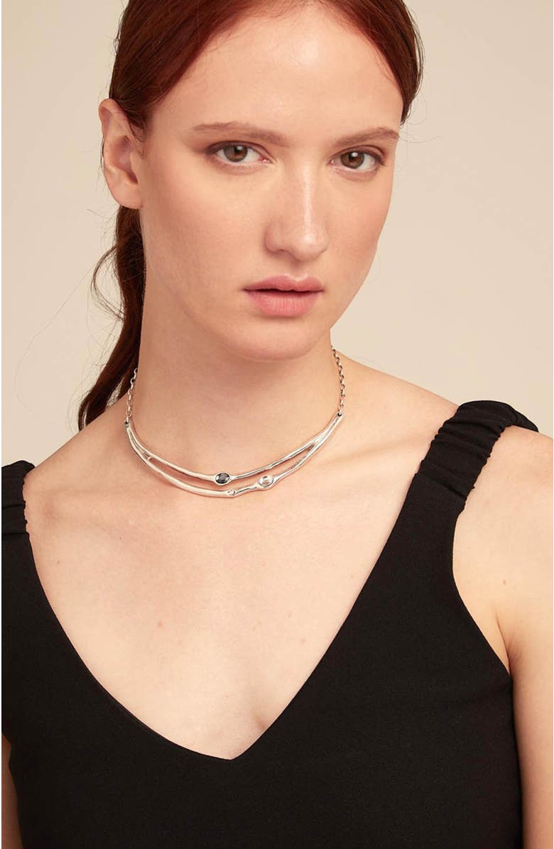 UNODE50 Multicolor Rigid Crystal Necklace, Alternate, color, 