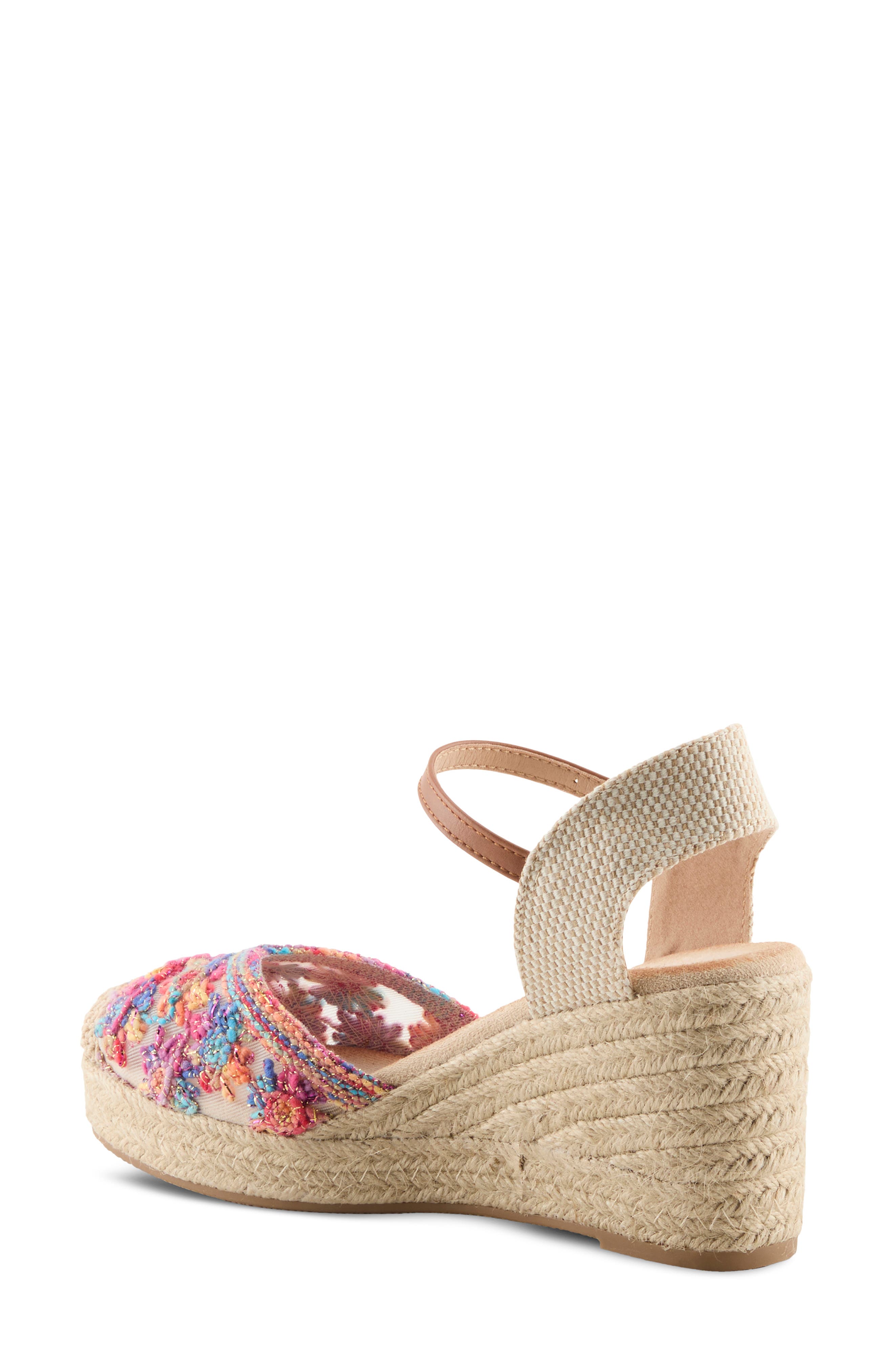 AZURA BY SPRING STEP Queridita Espadrille Platform Wedge, Alternate, color, Rainbow