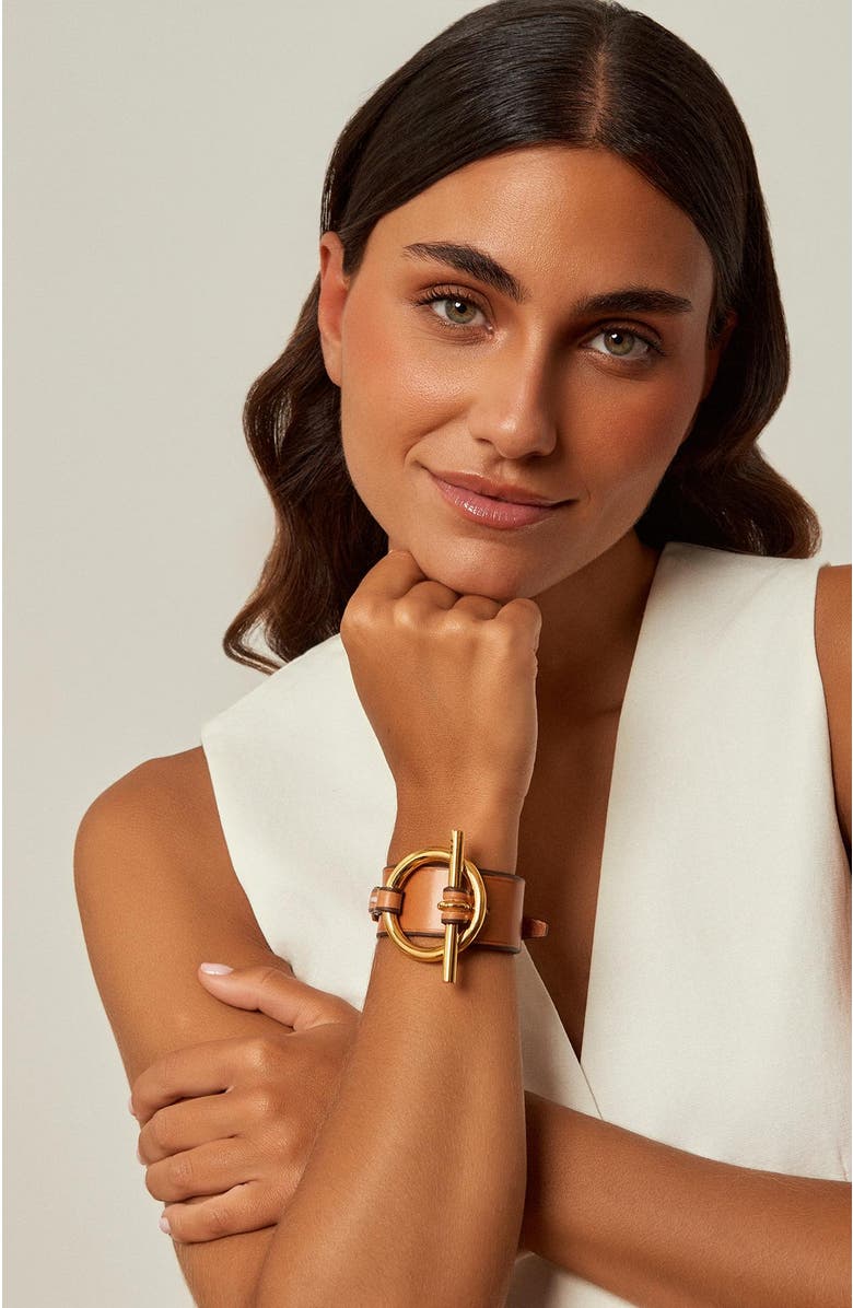 CXC Origins Leather Bracelet, Alternate, color, Gold