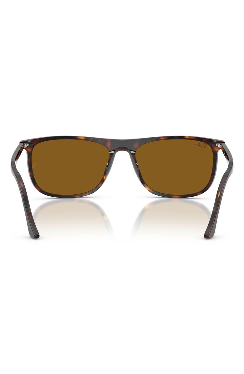 Ray-Ban 58mm Rectangular Sunglasses, Alternate, color, Havana Brown