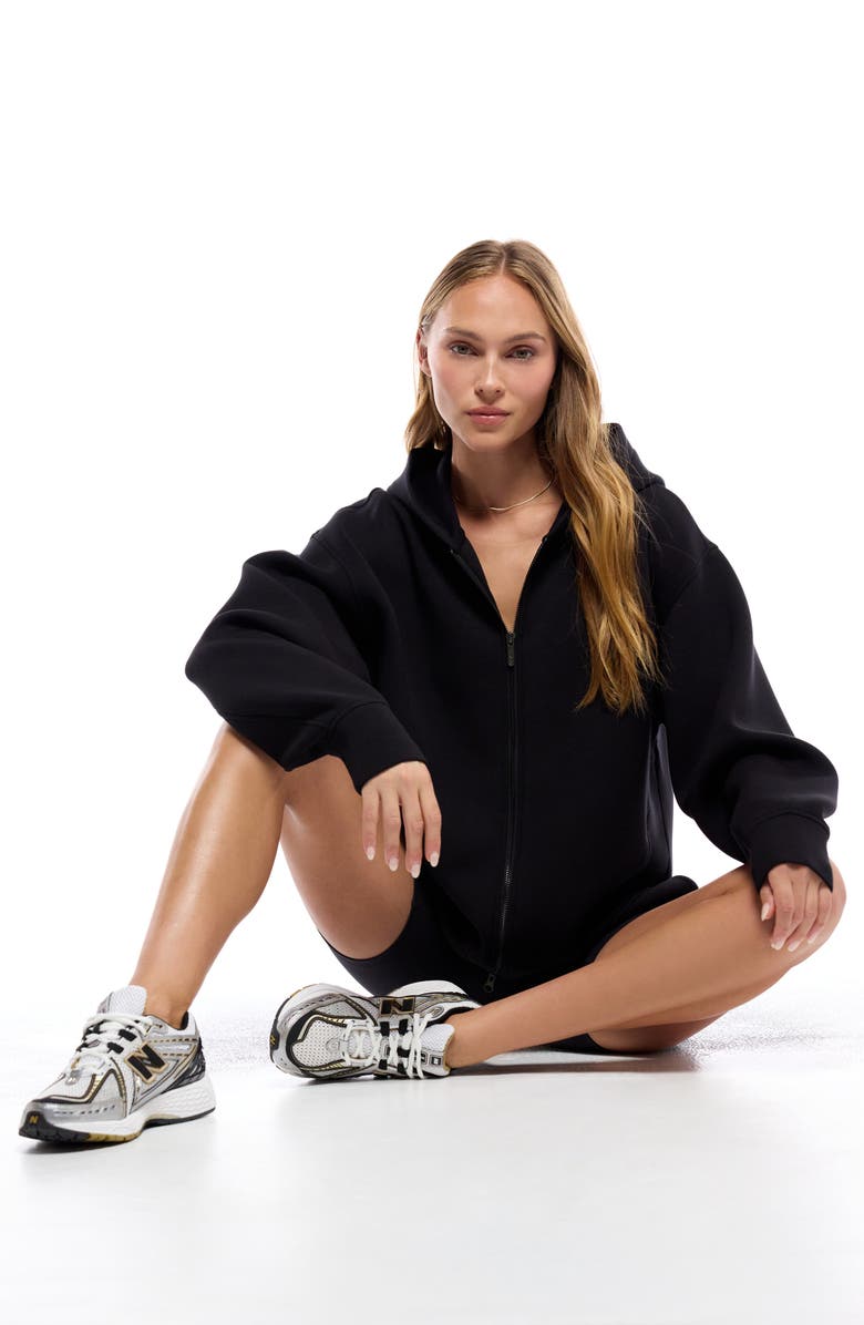 Front Zip High-Low Hoodie