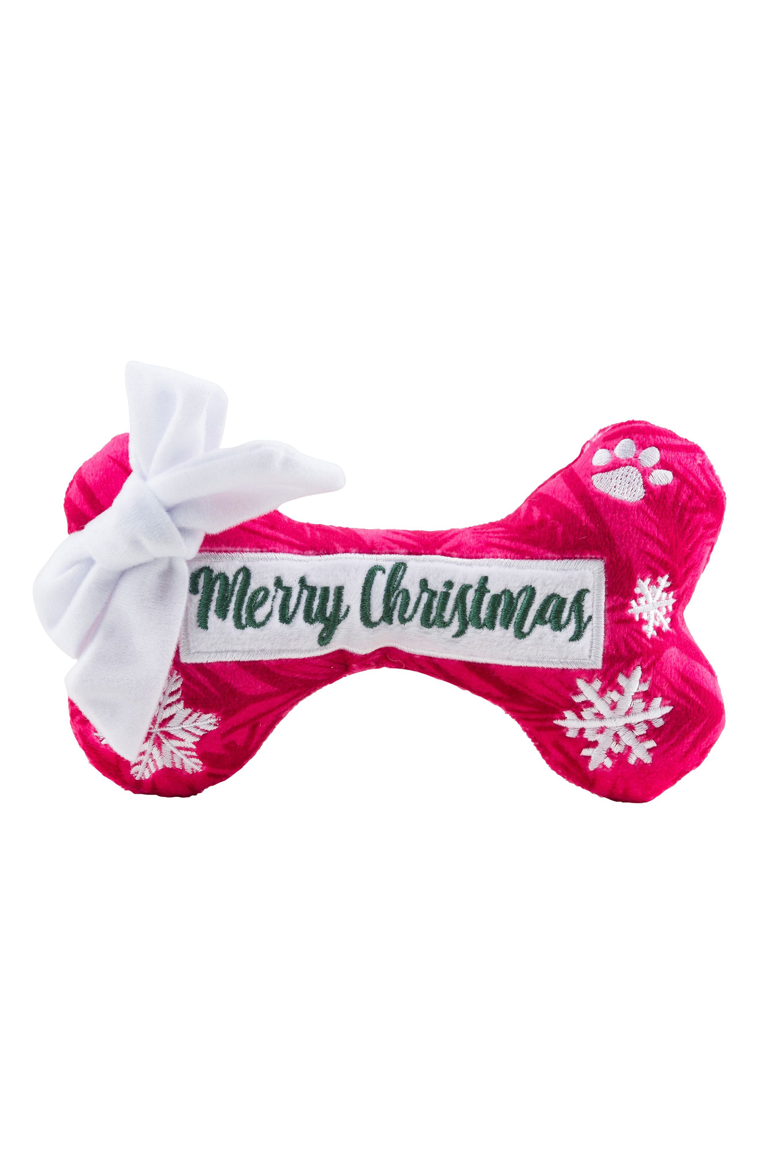 Haute Diggity Dog Merry Christmas Bone Dog Toy