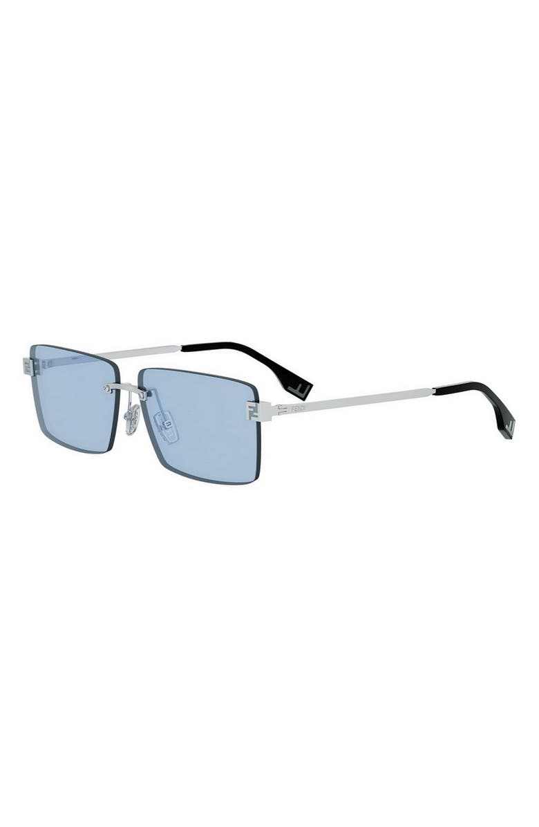 Fendi Sky Rimless Rectangular Sunglasses, Alternate, color, 