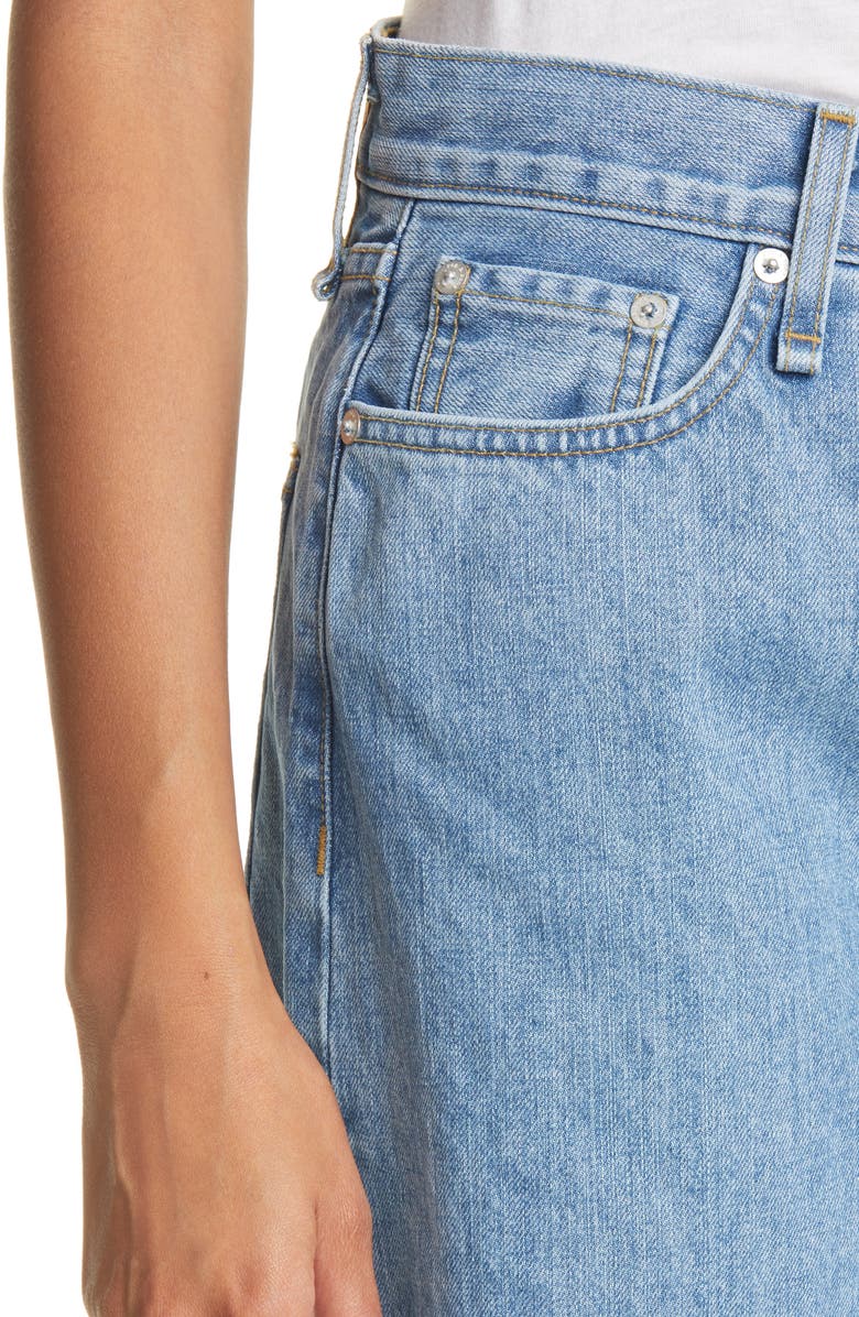 rag & bone '90s Exposed Button High Waist Crop Jeans, Alternate, color,