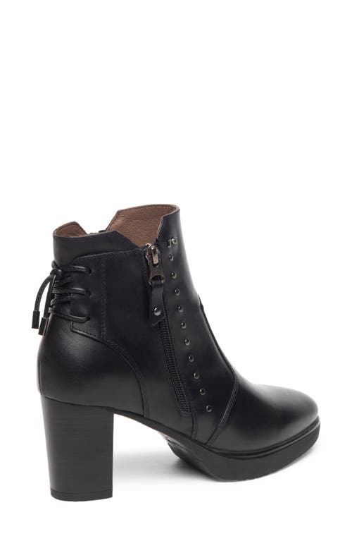 Nerogiardini Corset Leather Dual-zip Platform Booties In Black