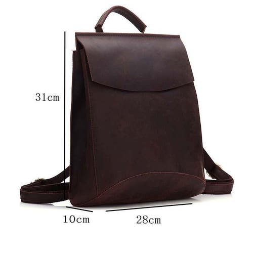 Steel Horse Leather The Gyda Backpack | Vintage Leather Travel Backpack In Dark Brown