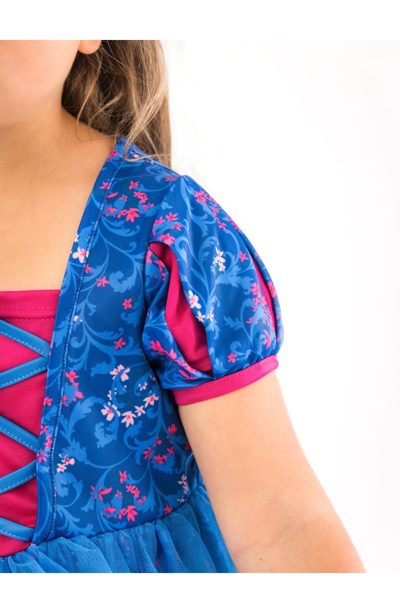 RuffleButts Princess Dress-Up Corset Nightgown, Alternate, color, Nordic Blue Princess