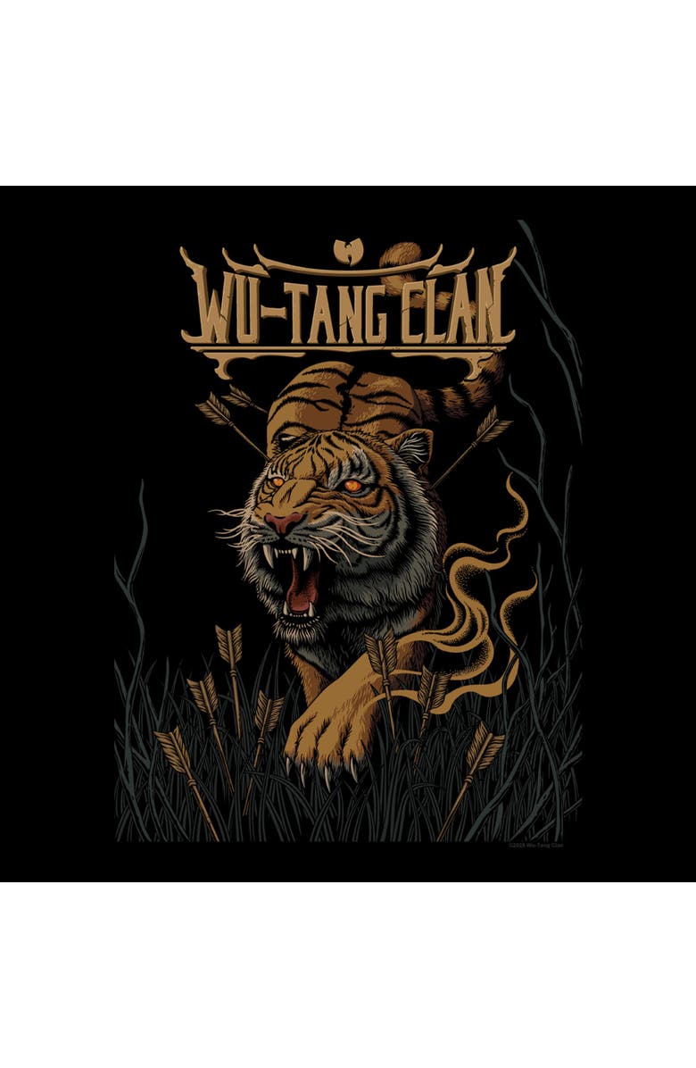 Wu-Tang Clan Men's Wu-Tang Clan Wilderness Tiger Art Logo Graphic T-Shirt, Alternate, color, Black