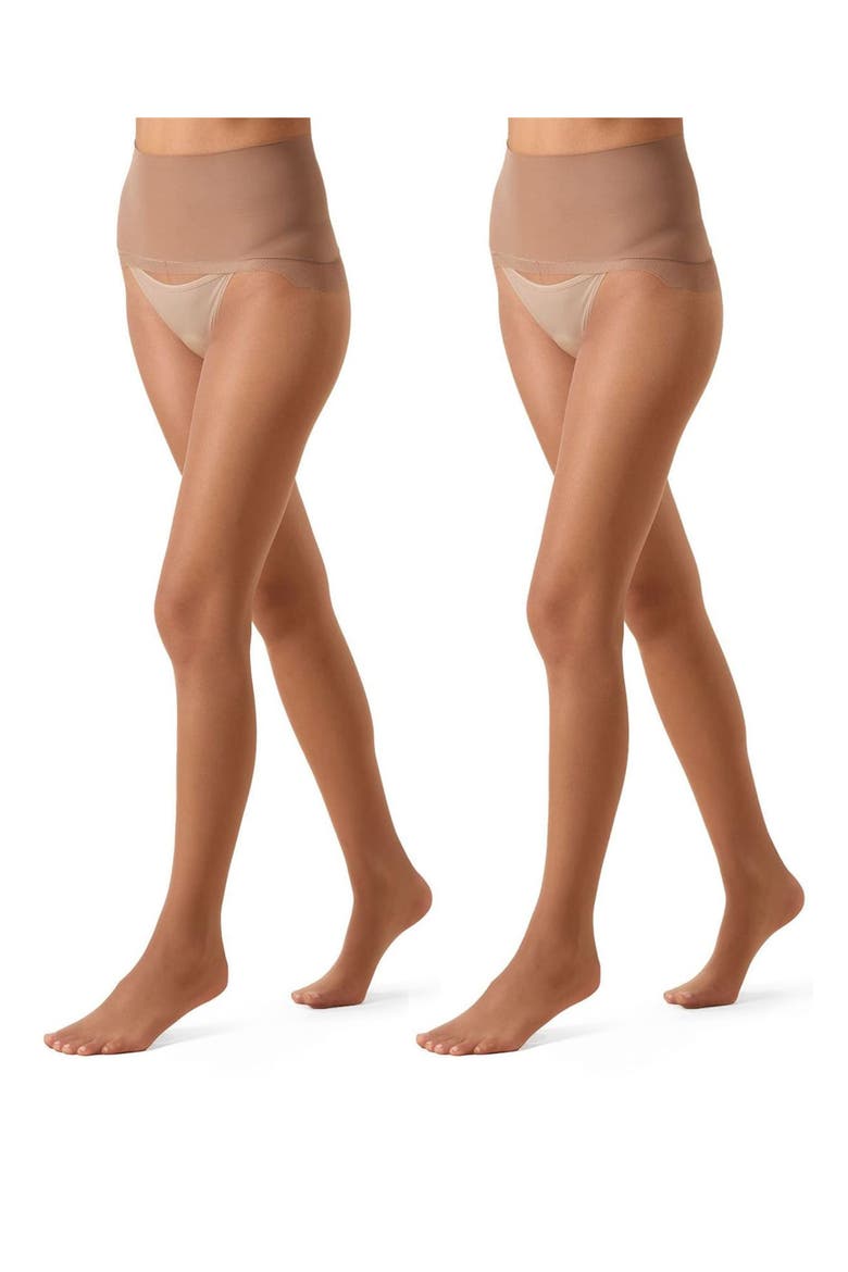 Crystal 2-Pack Sheer Tights, Main, color, NUDE