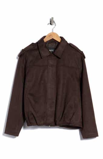 Faux Suede Cropped Jacket