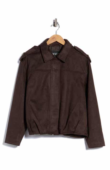 Faux Suede Cropped Jacket