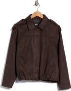 NVLT Faux Suede Cropped Jacket