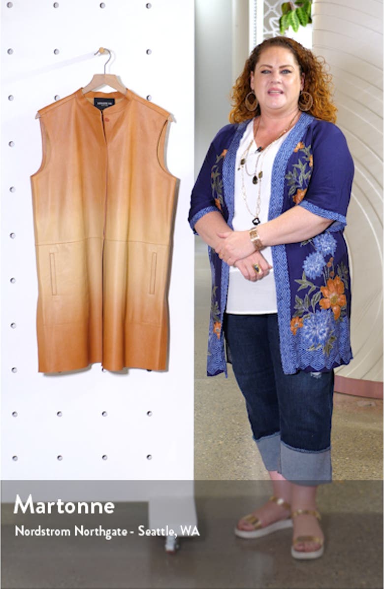 Malva Ombré Leather Vest, sales video thumbnail