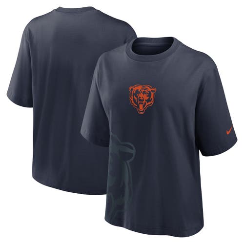 Nike Navy Chicago Bears Boxy T-shirt In Navy