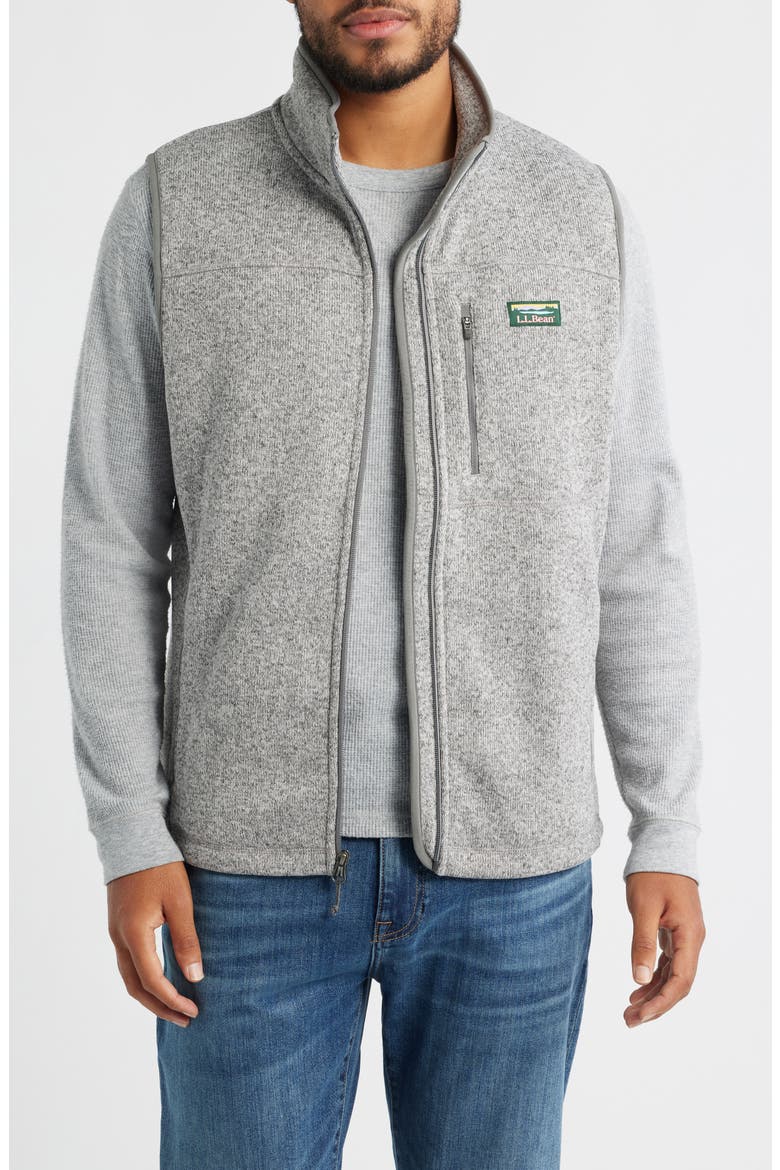 Sweater Fleece Vest, Main, color, GREY HEATHER