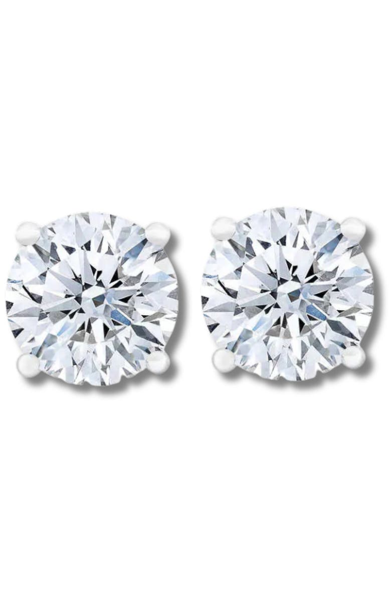 Bliss Diamond Certified 3 1/4Ct TW Diamond Studs 14k Gold Screw Backs Lab Grown, Main, color, 14K White Gold