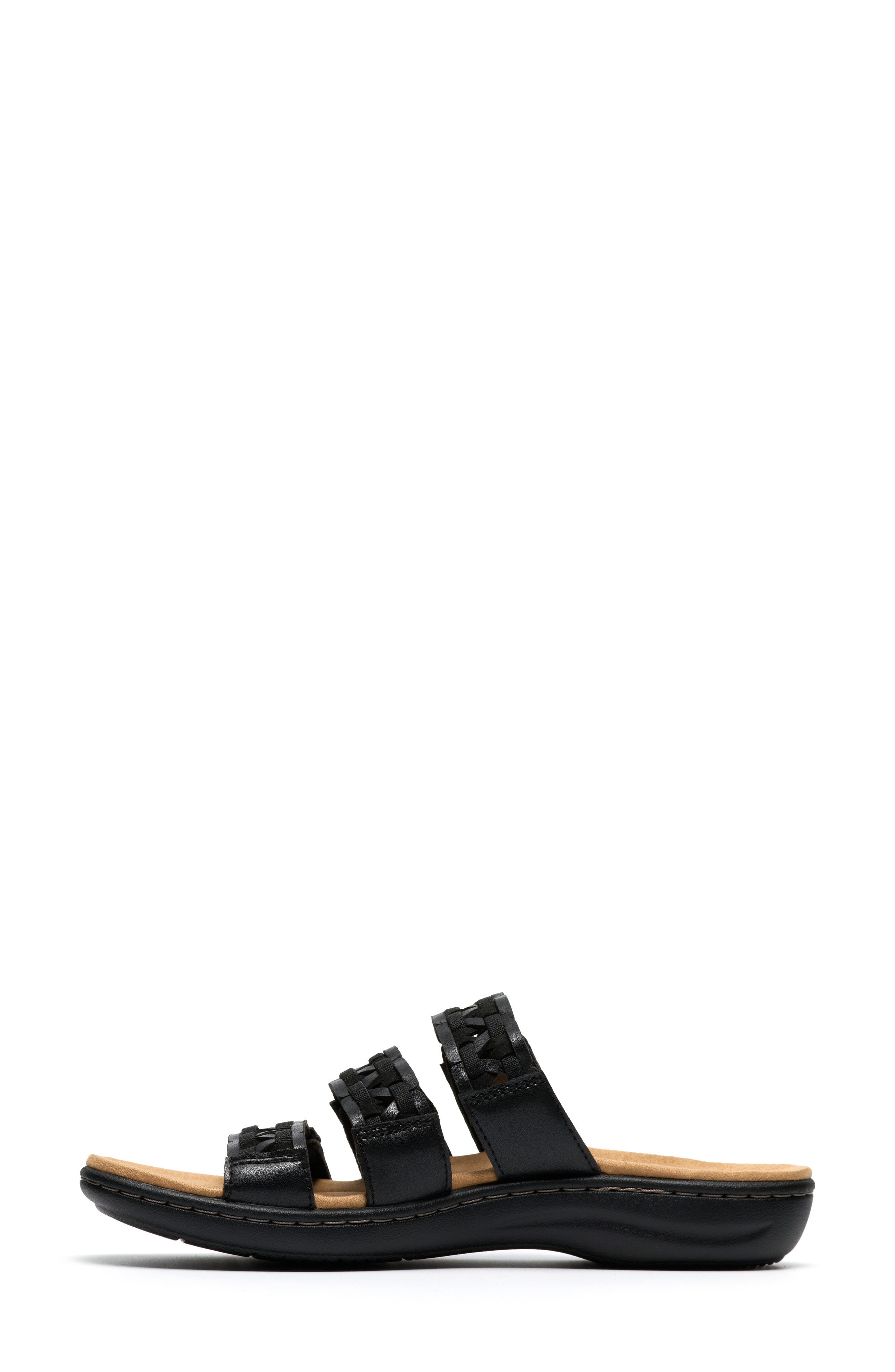 Clarks<sup>®</sup> Laurieann Emma Sandal - Wide Width Available, Alternate, color, Black Leather