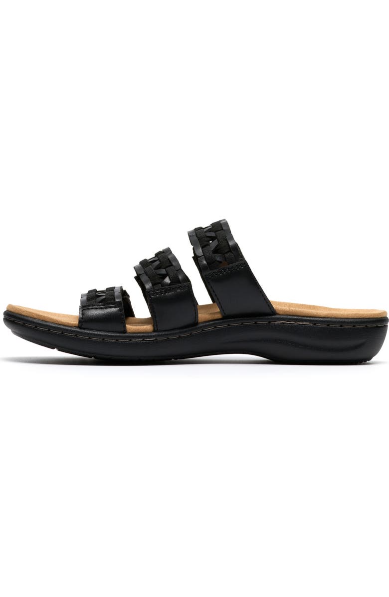 Clarks<sup>®</sup> Laurieann Emma Sandal - Wide Width Available, Alternate, color, Black Leather