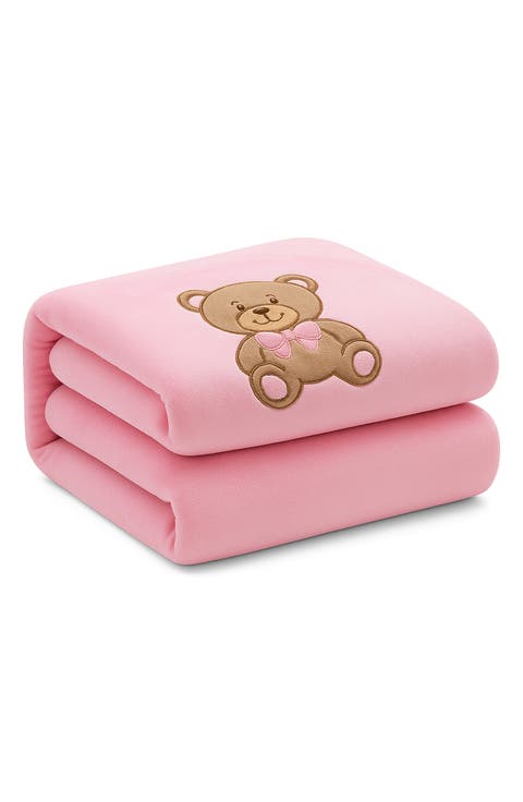 Bear Embroidered Knit Blanket (Baby)