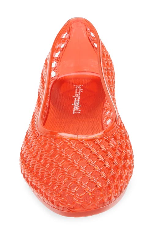 Jeffrey Campbell Bestie Jelly Flat In Red