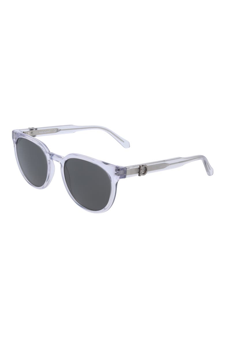 53mm Round Sunglasses, Alternate, color, TRANSPARENT GREY